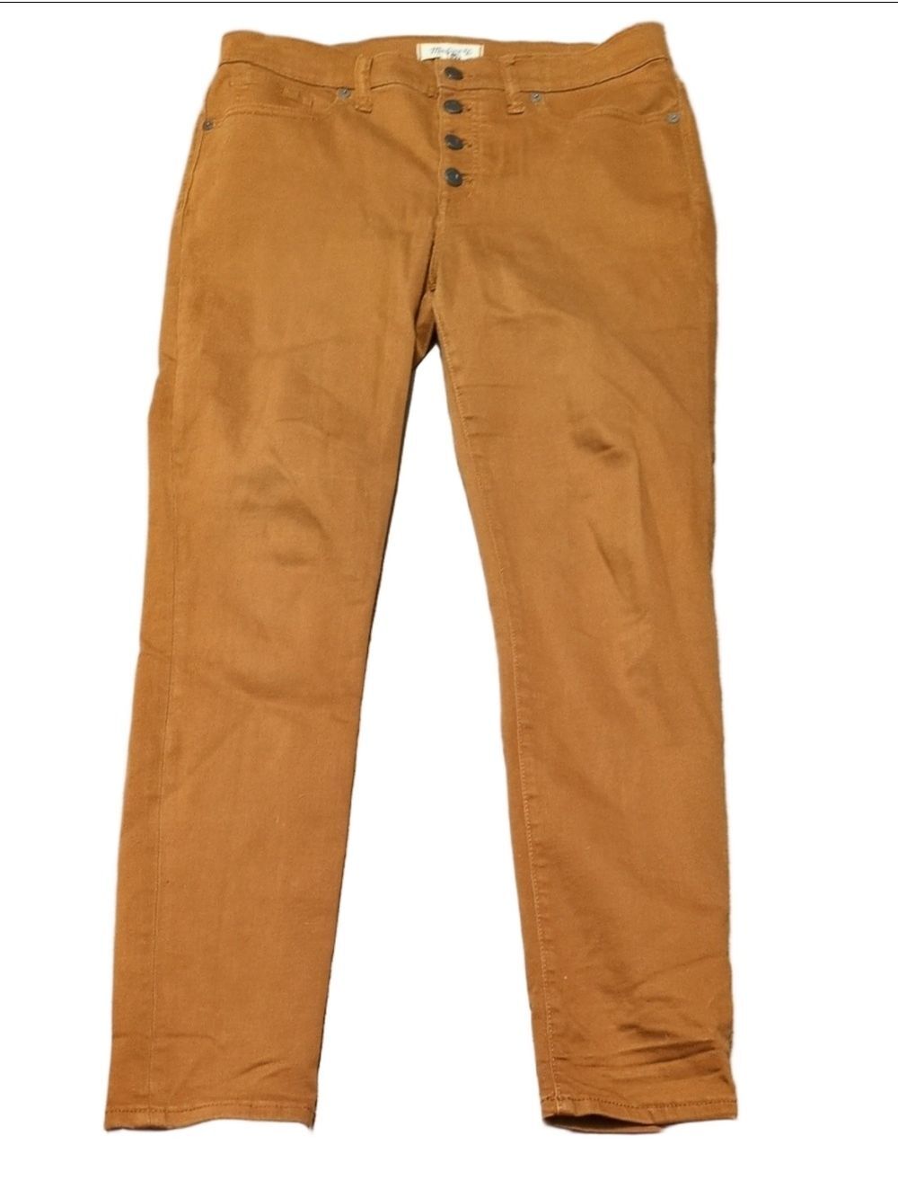 Madewell 9" Mid Rise Skinny Orange Jeans Size 27